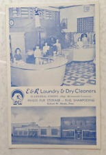 1950's MANCHESTER NH E&R LAUNDRY & DRY CLEANERS FUR STORAGE TWO VIEW AD POSTCARD picture
