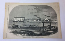 1861 magazine engraving~ 11x16 ~ WASHINGTON NAVY YARD With Shad Fishers picture