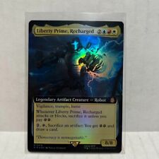 Magic The Gathering Liberty Prime, Recharged Extended Art Foil PIP #416 Fallout picture