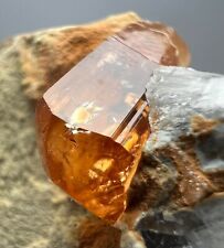 272 CT. Well Terminated Honey Color Katlang Topaz Crystal On Matrix @ PAK picture