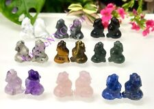 Wholesale Lot 18 PCs 1”  Natural Crystal Wolf Healing Energy picture