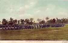 1909 GUARD MOUNT - FORT SHERIDAN ILL military horses picture