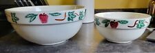 Crock Shop Santa Ana, CA Apples and Ivy Large and Small Ceramic Design Bowls picture