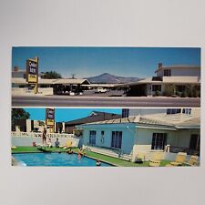 Crater Inn Motel Medford Oregon Vintage Postcard Old Truck Car Swimming Pool picture