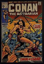 1970 CONAN THE BARBARIAN #1 VERY NICE HIGHER GRADE MARVEL COMICS ORIGIN WINDSOR picture
