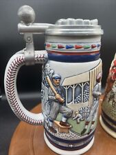Baseball and Football Sports Theme Collectible Beer Stein Mug Brazil Avon 1984 picture