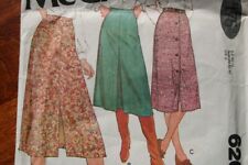 McCALL'S 6263 MISSES A-LINE SKIRTS PATTERN FRONT BUTTON PLEAT OR SLIT 6 8 10 picture