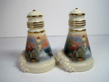 Lenox 2002 Thomas Kinked Lighthouse Handcrafted  Salt And Pepper Shakers NEW picture