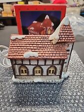 Brinn's Dickens Christmas Village Lighted Church Vintage 1987 picture