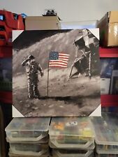 Framed Canvas Apollo 11 Astronauts Moon Landing 23X23 picture