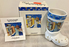Vintage In Box 1995 Eschenbach Porcelain Christmas Boot New York Mint RARE FIND picture