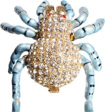 Bejeweled Enameled Animal Trinket Box/Figurine With Rhinestones- Spider picture