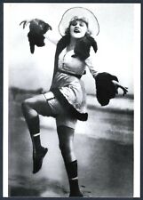 1920s VINTAGE BATHING BEAUTY~PRETTY WOMAN in DESIGNER SWIMWEAR~NEW 1974 POSTCARD picture