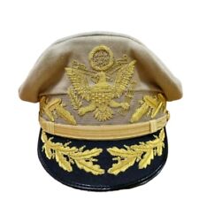 US Army Peak Cap General Douglas Macarthur's Uniform Military Khaki Hat picture
