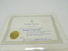 1987 Master Mason 25+ Years Brotherhood Certificate Membership Lodge 1177 Texas picture