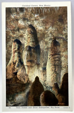 Twin Domes & Giant Stalagmites, Big Room, Carlsbad Cavern, New Mexico Postcard picture
