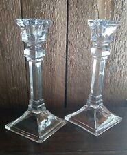 Vintage 8” Roman Crystal Candlestick Holders Leaded Pair of Toscany Collection picture