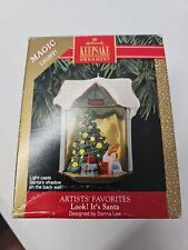 1992 Hallmark Keepsake Ornament Look, Its Santa Magic Light Holiday Glow picture