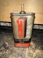 VINTAGE 3-IN-ONE OIL CAN 3oz. EMPTY TIN CAN, Decoration piece picture
