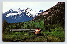 c1974 CP Rail's Canadian Locomotive Train Mountain Pass Banff Alberta Postcard picture
