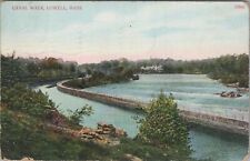 Postcard Canal Walk Lowell MA 1909 picture
