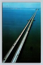 St Petersburg FL-Florida, Aerial Gandy Bridge, Antique, Vintage Postcard picture