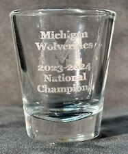 Michigan Wolverines 2023-24 National Champions Heavy Duty 2 oz glass shot glass picture