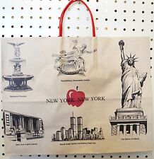 Vintage NEW YORK Paper Shopping Bag World TRADE Center Liberty Apple Rockefeller picture