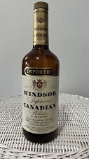 Vintage Windsor Supreme Canadian Whisky EMPTY Liquor Bottle One Quart 70s 80s picture