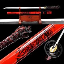 red dragon handle Ninjato Japanese Samurai Ninja Sword Carbon Steel sharp blade picture