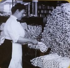 Weighing/Sorting Silk Skeins, Manchester, Connecticut, Magic Lantern Glass Slide picture