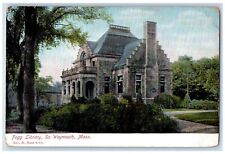c1905 Fogg Library Building South Weymouth Massachusetts MA Antique Postcard picture