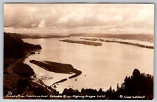 Columbia River from Crown Point Columbia River HWY OR RPPC Real Photo Postcard picture