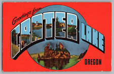 Postcard Greetings From Crater Lake, Oregon, Large Letter picture