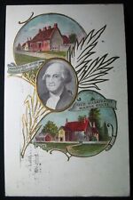 Ant Divided Back Embossed George Washington's Homes Post Card Postmarked 1912 picture