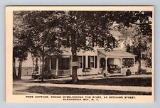 Alexandria Bay NY-New York, Pope Cottage, Advertising Vintage Postcard picture