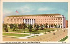C.1932 Harrisburg PA Education BLDG State Capitol Park Pennsylvania Postcard 126 picture