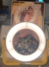 Vintage 1970s Clairol Lighted Makeup Mirror W/ Original Box & Mounting Hardware picture