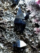 240 Gm Top Blue Shade Anatase Crystals On Quartz On Matrix Specimen @PAK picture