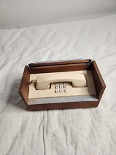 Vintage MCM Teak Western Electric Executive Stowaway Box Rotary Dial Desk Phone picture
