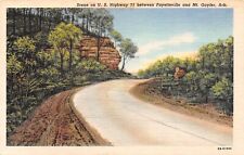 D1058 U.S. Hwy. 71 between Fayetteville & Fort Smith AR - 1948 Teich Linen PC picture