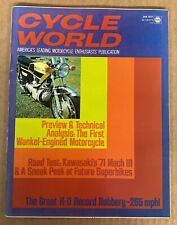CYCLE WORLD VOL. 10 #1 (1971) Parkhurst; Motorcycle Enthusiasts Magazine; VF picture
