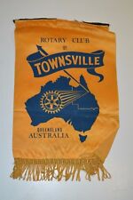 Vintage TOWNSVILLE Queensland Australia Rotary Club International Flag Banner  picture
