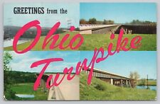 Greetings from the Ohio Turnpike, Largest Bridges, Vintage Postcard picture
