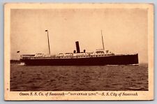 Ocean SS Co. of Savannah Line SS City of Savannah c1930 Postcard picture
