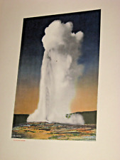 1930's Historical Yellowstone National Park HAYNES Red Portfolio Set 12 Prints picture