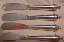 Vintage Set Of 4 Towle Shiney Silver Plated Butter Knife Spreaders picture