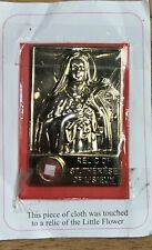 RARE - Vintage Pocket Relic Medal Plaque Saint Therese of Lisieux of Child Jesus picture