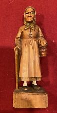 Anri Style Vtg Carved Peasant Woman picture