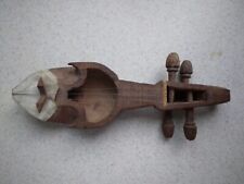 Hand Carved Wooden Violin Sarangi Nepal Musical Instrument Folk Art 12